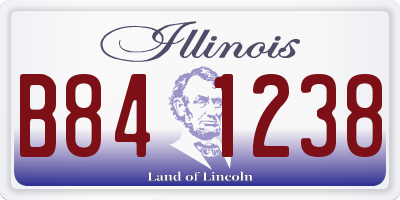 IL license plate B841238