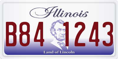 IL license plate B841243