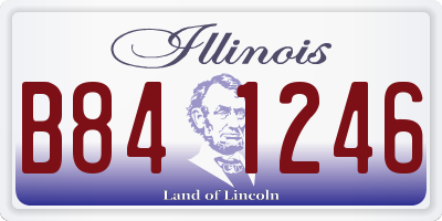 IL license plate B841246