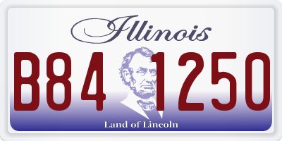 IL license plate B841250