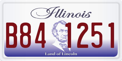 IL license plate B841251
