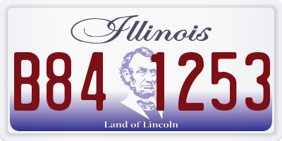 IL license plate B841253