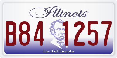 IL license plate B841257