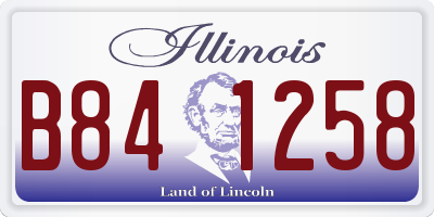 IL license plate B841258
