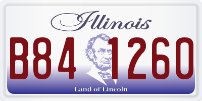 IL license plate B841260