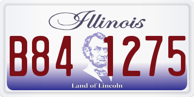 IL license plate B841275