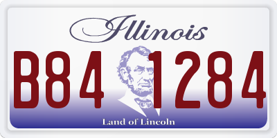 IL license plate B841284