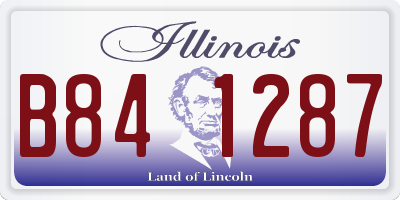 IL license plate B841287