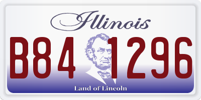 IL license plate B841296