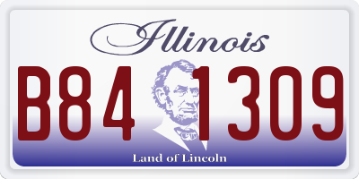 IL license plate B841309