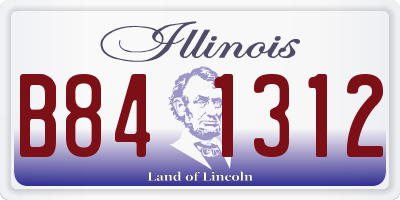 IL license plate B841312