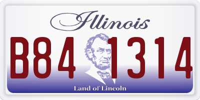 IL license plate B841314