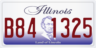 IL license plate B841325