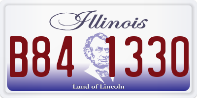 IL license plate B841330
