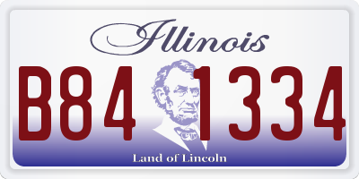 IL license plate B841334