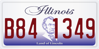 IL license plate B841349