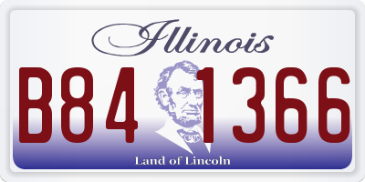 IL license plate B841366