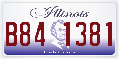 IL license plate B841381