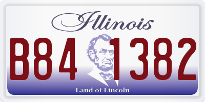 IL license plate B841382