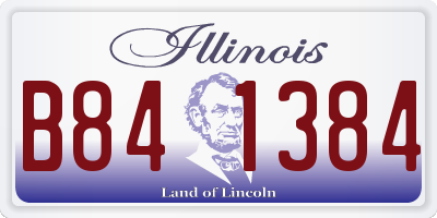 IL license plate B841384