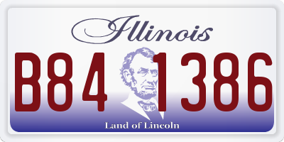 IL license plate B841386