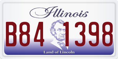 IL license plate B841398
