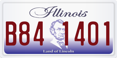 IL license plate B841401