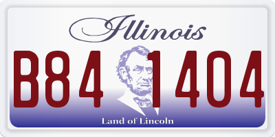 IL license plate B841404