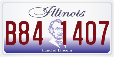 IL license plate B841407