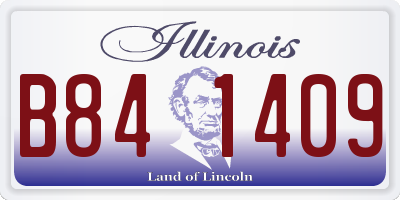 IL license plate B841409