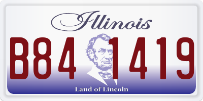 IL license plate B841419