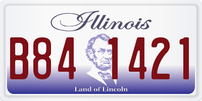 IL license plate B841421