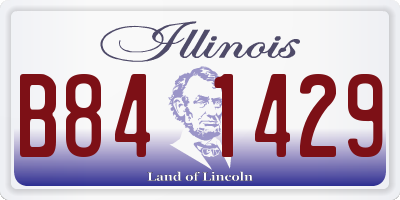 IL license plate B841429