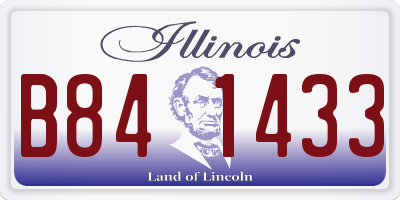 IL license plate B841433