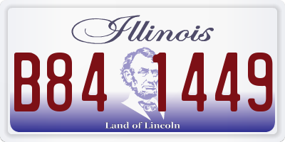 IL license plate B841449
