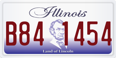 IL license plate B841454