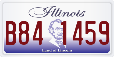 IL license plate B841459