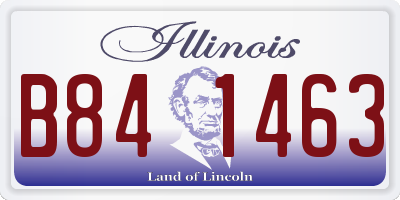 IL license plate B841463