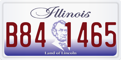 IL license plate B841465