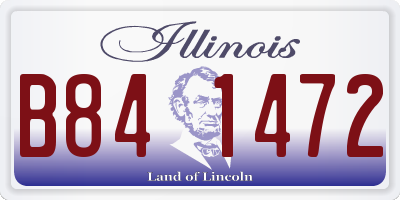 IL license plate B841472