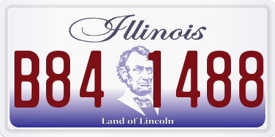 IL license plate B841488