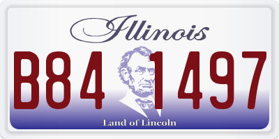 IL license plate B841497