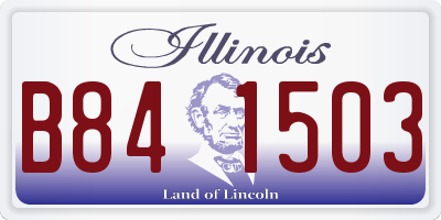 IL license plate B841503