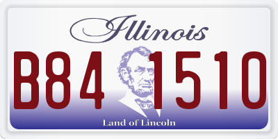 IL license plate B841510
