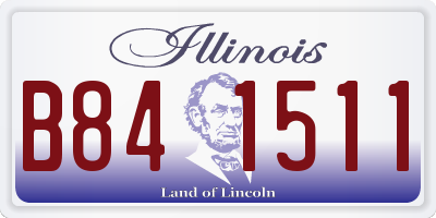 IL license plate B841511