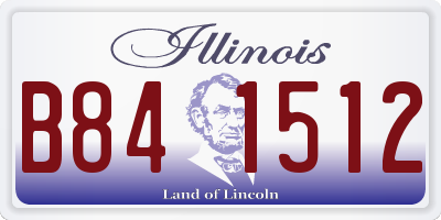IL license plate B841512