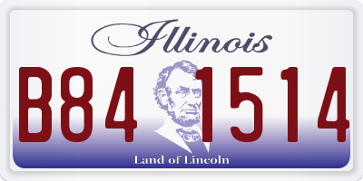 IL license plate B841514