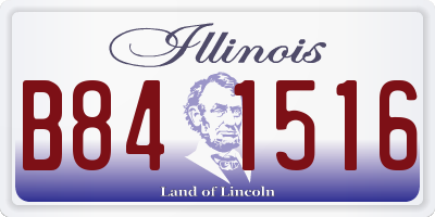 IL license plate B841516