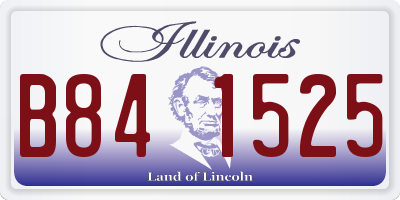 IL license plate B841525