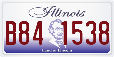 IL license plate B841538
